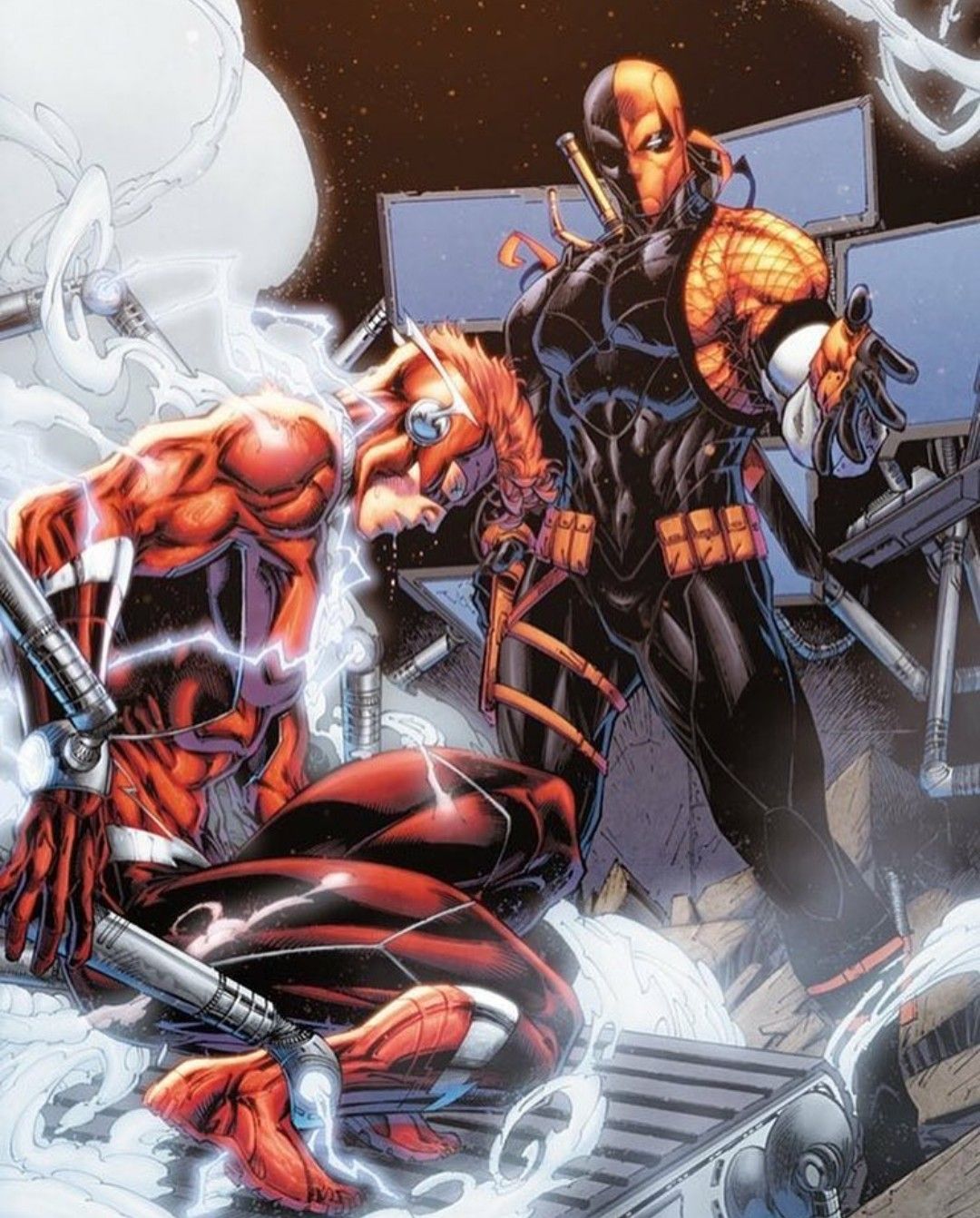 Deathstroke Vs Kid Flash Comic Books Art Deathstroke Comics