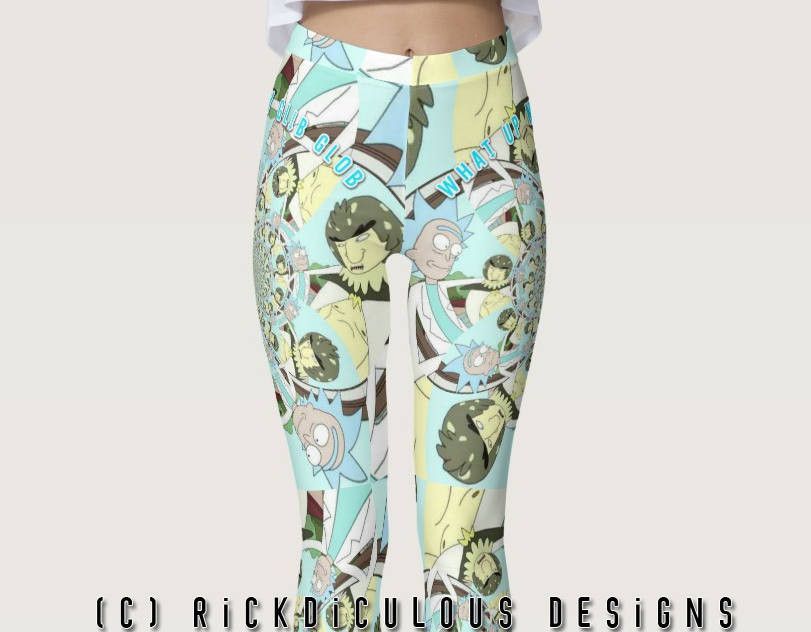 Rick and Morty Rick Sanchez Womens Festival Leggings Yoga Pants Riggity Wrecked