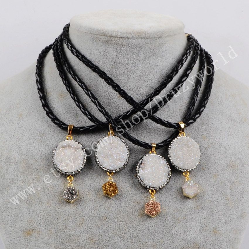 5Pcs Carved Rainbow Plated Tibetan Silver Moon Pendant Bead SH802