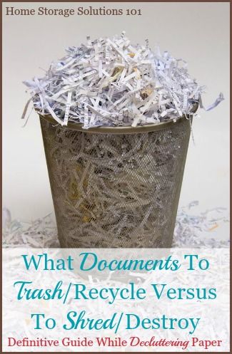 trash versus shred documents which to choose when paper clutter