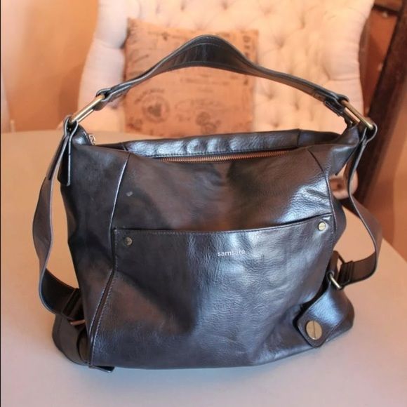 Leather Tote Bag By Samsara This Sy Black Leather Tote Bag By Samsara This Sy
