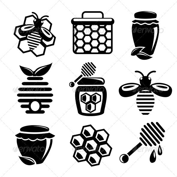 Download Honey Icons Set | Bee icon, Icon set, Bee hive