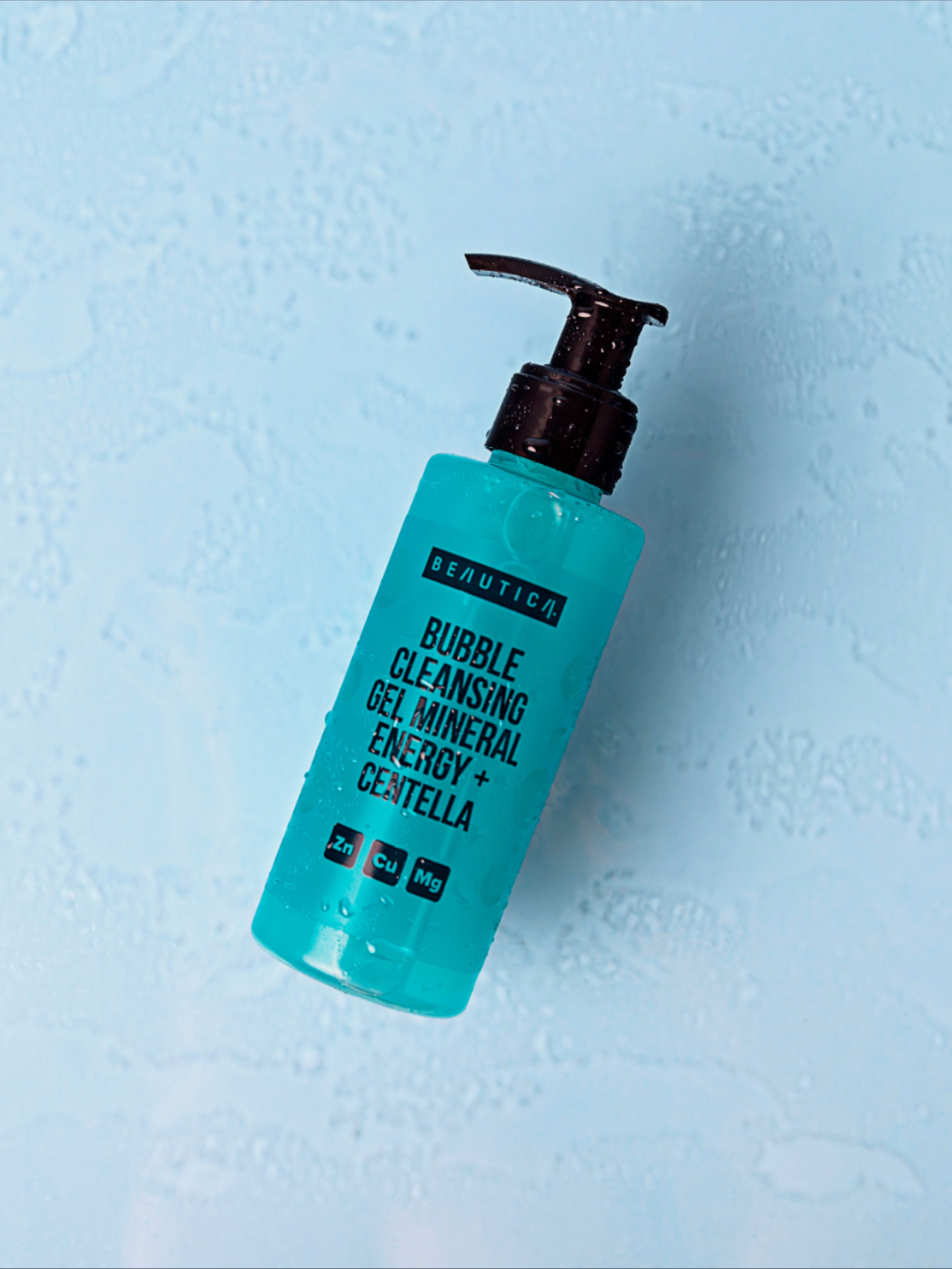 Buble cleansing gel mineral, cosmetics design, packaging design, stylish packaging, photo ideas, label design, дизайн этикетки, дизайн упаковки косметики, идеи для фото косметики Cleansing Gel, Cosmetic Packaging, Soap Dispenser, Packaging Design, Minerals, Bubbles, Energy, Cosmetics, Personal Care