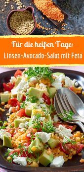 Leichter Linsen-Avocado-Salat mit Feta Gesundes This image has get 1006 repi...