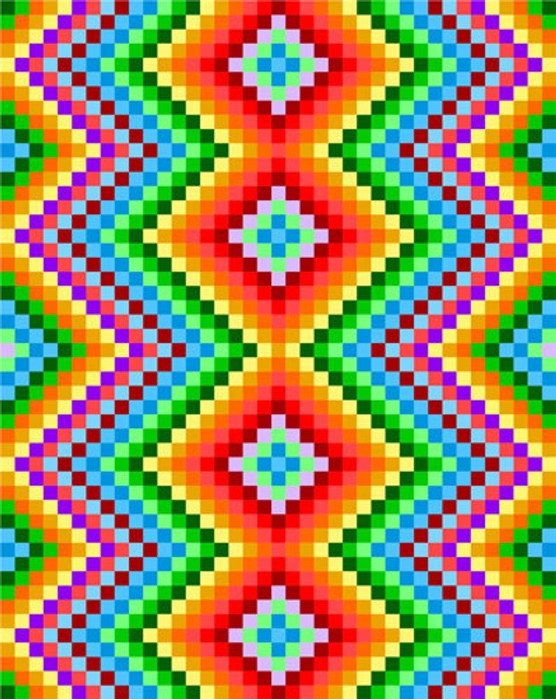 Quilt Top Patterns, Pdf Quilt Pattern, Zig Zag Pattern, Pattern Art, Cross Stitch Patterns, Motifs Bargello, Broderie Bargello, Bargello Patterns, Graph Paper Drawings