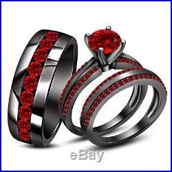 Sapphire Bridal 18K Black Gold Engagement Wedding Band Bride Groom ... | rings | Pinterest | Black gold Sapphire and Engagement