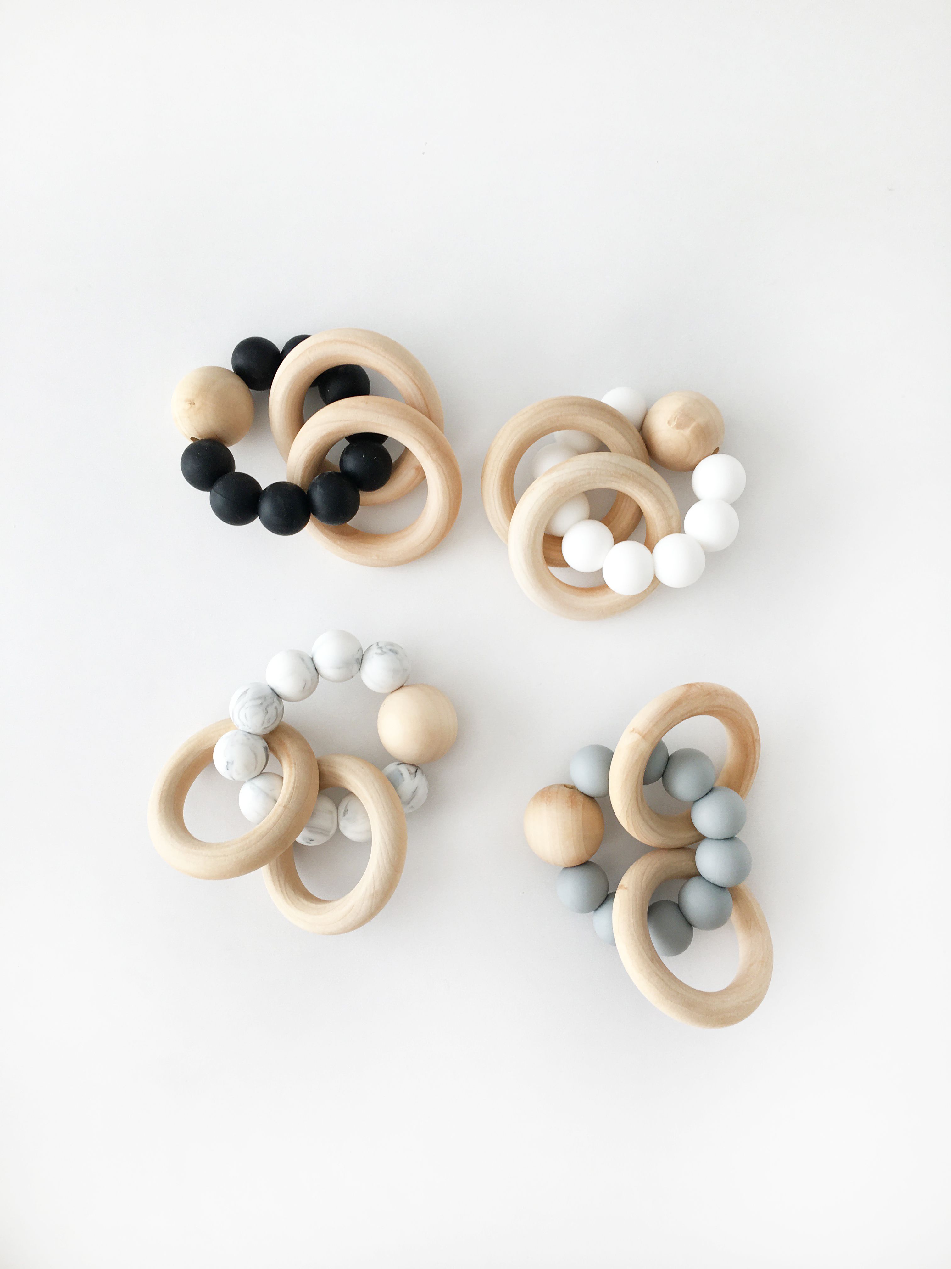 wooden baby teething rings