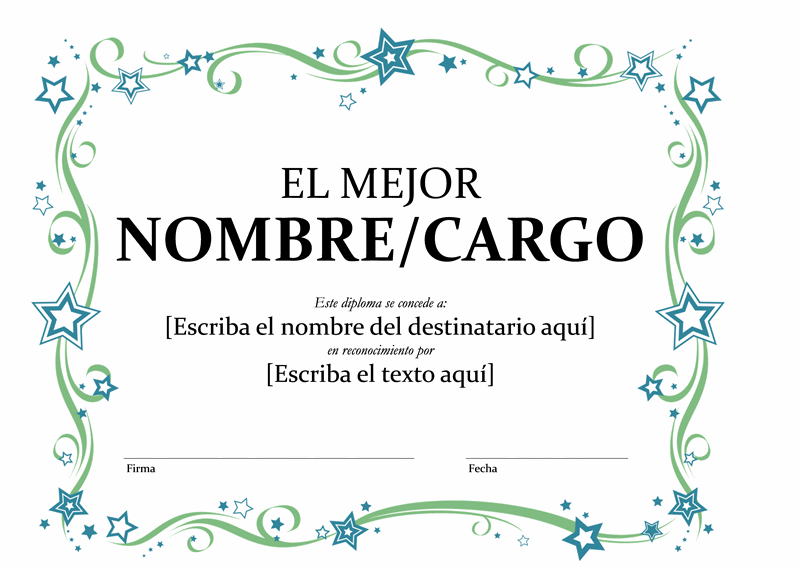 ejemplo modelo formato plantilla de diploma al mejor a formato de diplomas para descargar