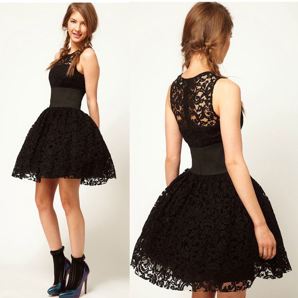 Cocktail Party Dress Ideas Part - 19: Sexy Women Lace Black Slim Clubbing Princess Tutu Dress Cocktail Party Dress