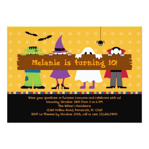 halloween parade costume birthday party invitation in 2018 party