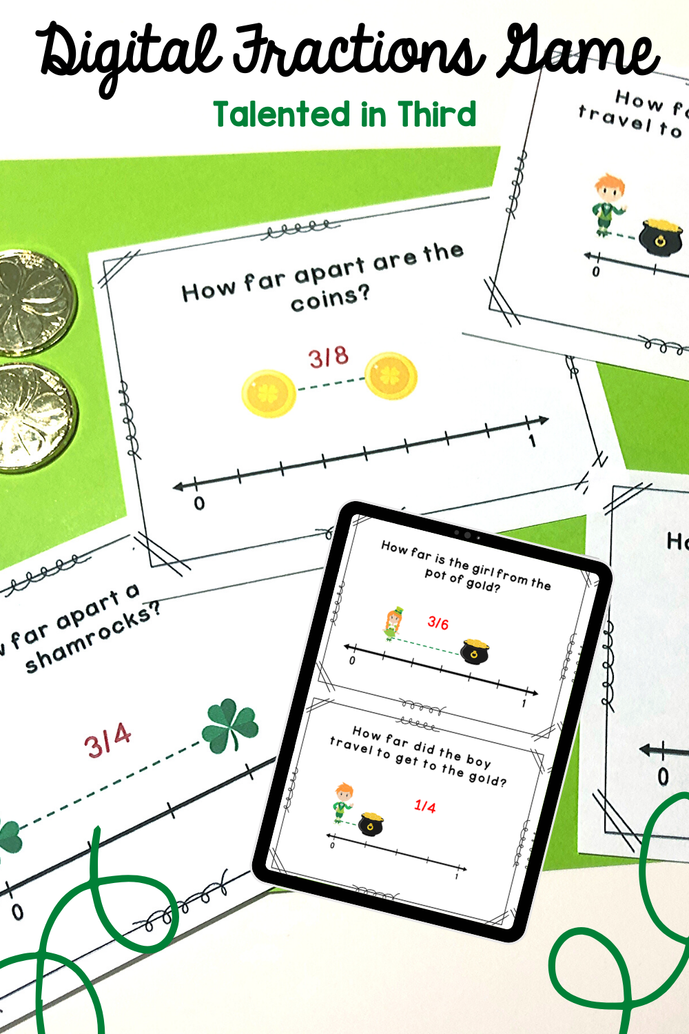 Free Ordering Fractions on a Number Line Printable