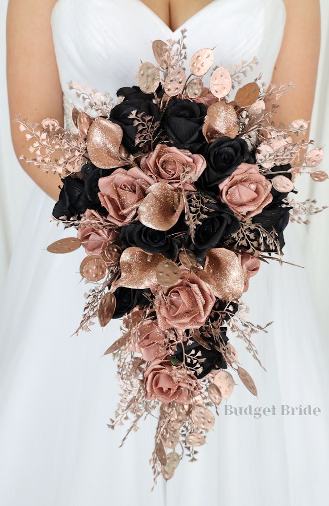 Kinsley Collection #202137 - $50 - $400 Dark Wedding Theme, Black Wedding Themes, Pink Wedding, Wedding Colors, Fall Wedding, Dream Wedding, Blush Pink And Black Wedding, Black Weddings, Wedding Dress With Gold