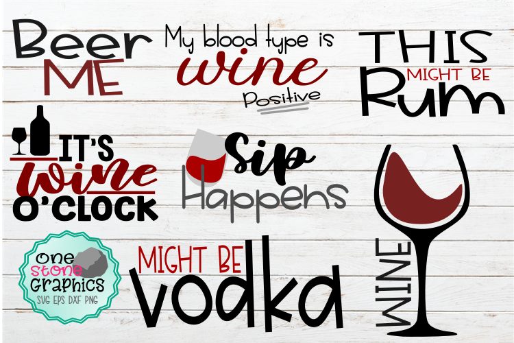 Happy Hour Bundle Svg Wine Svg Beer Svg Rum Svg Drinking Svg 198673 Svgs Design Bundles Wine Svg Svg Wine