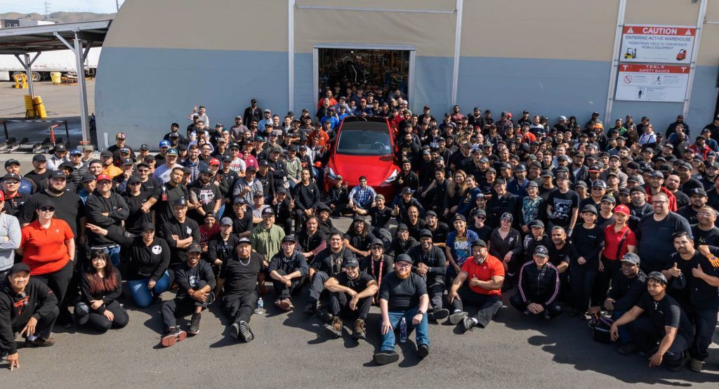 Tesla Celebrates Milestone As Its 1 Millionth Car Rolls Off The Assembly Line | Carscoops Tesla Celebrates Milestone As Its 1 Millionth Car Rolls Off The Assembly Line | Carscoops