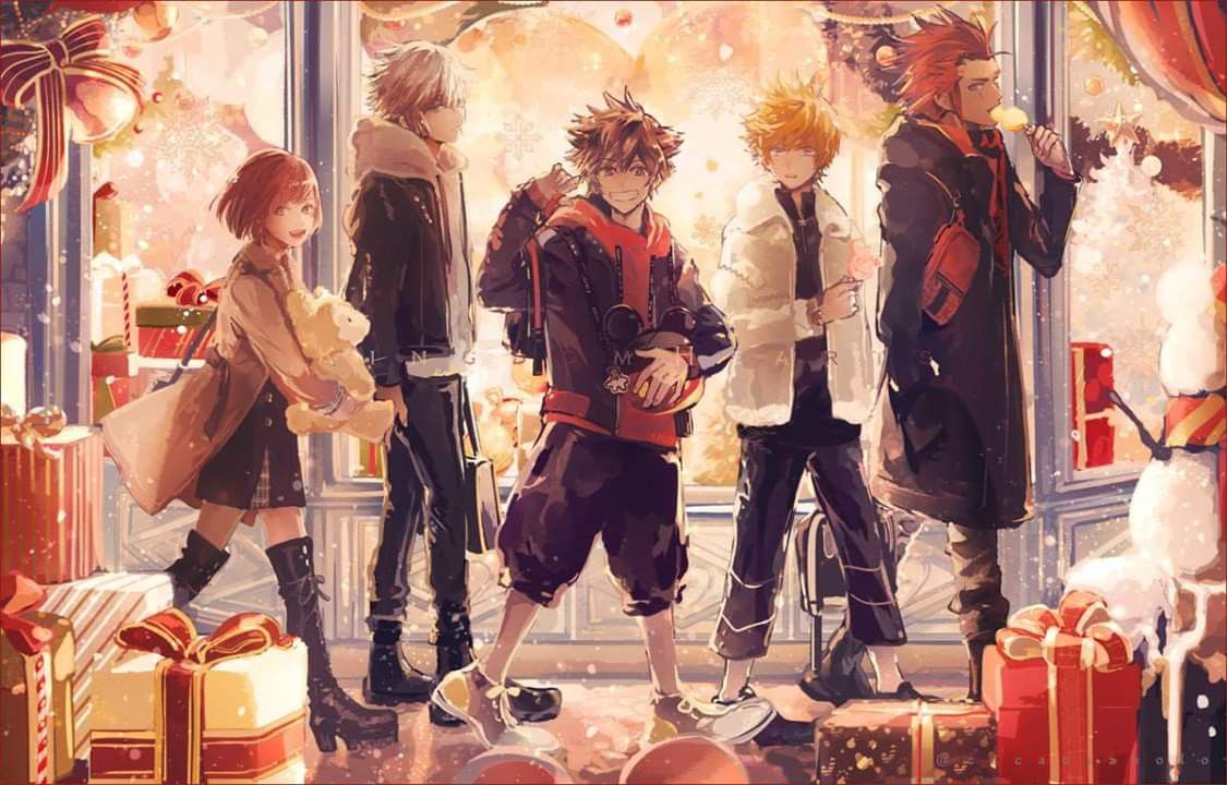 Sora Riku Kairi Roxas Lea Christmas Xmas Kingdom Hearts Iii Sora Riku Kairi Roxas Lea Christmas Xmas Kingdom Hearts Iii