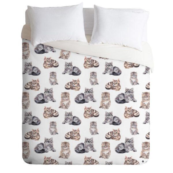Smitten Kittens Cat Duvet Cover Wonder Forest Store Duvet, Duvet