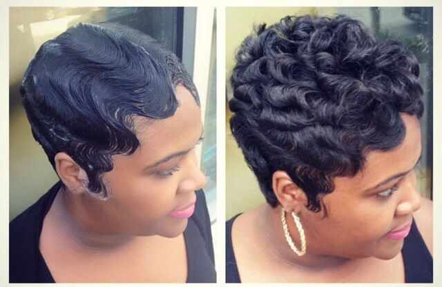 Looks Like She Molded The Hair Into A Finger Wave Let It Dry Under Looks Like She Molded The Hair Into A Finger Wave Let It Dry Under Dryer