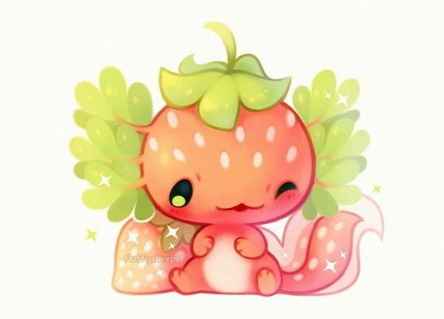 Mythical Creatures Floofyfluff Kawaii Cute Axolotl Drawing