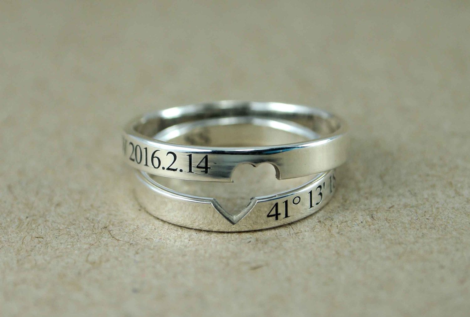Coordinating guarantee heart rings -