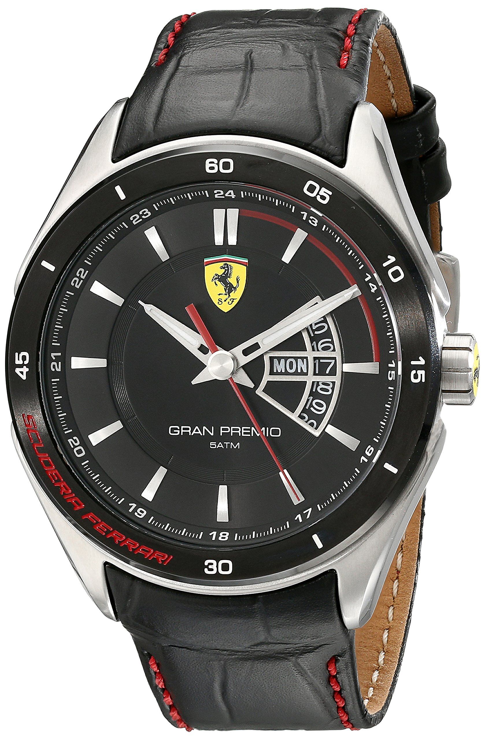 Ferrari Men's 0830183 Gran Premio Analog Display Quartz Black Watch