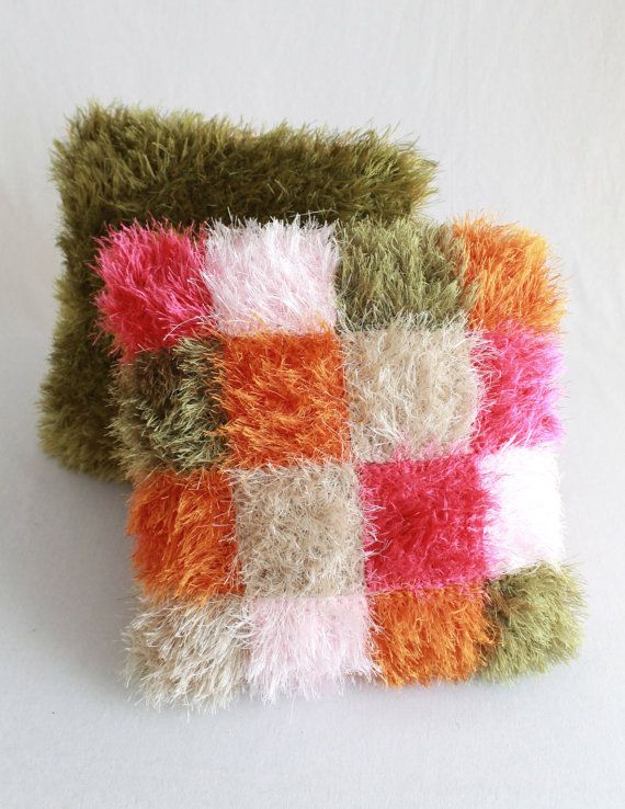 Fun Fur Throw Pillows Crochet Pattern PDF | Etsy | Foci