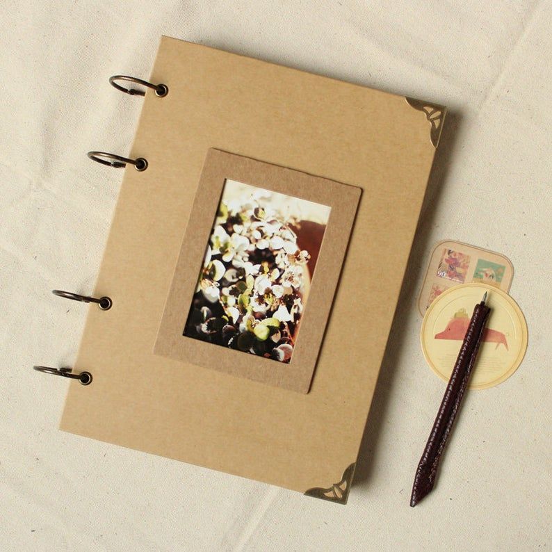 Blanc Photoalbum with Personalized Cover Album for Pictures Scrapbook Photo Guestbook 30 photos PERSONALIZED Photo Album