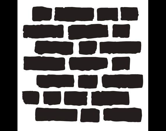 Rough Bricks - Pattern Stencil- Select Size - STCL703 - by StudioR12 #scentsylaborday