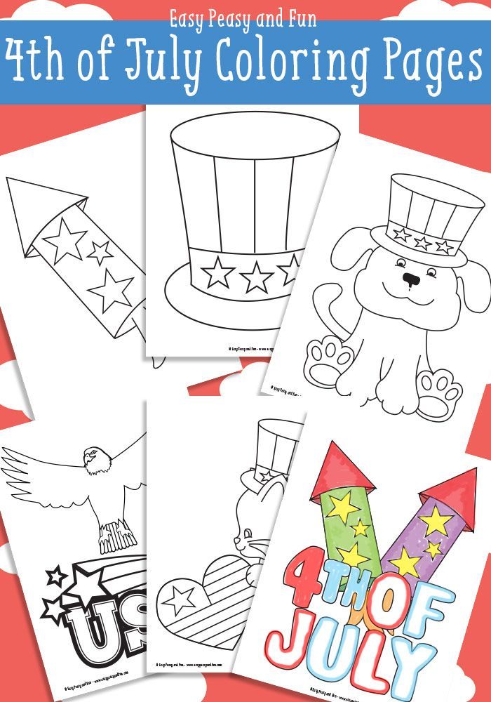 Free 4th Of July Coloring Pages July Colors Fourth Of July Crafts For Kids 4th Of July