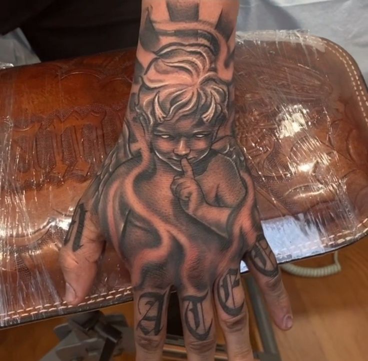 Pin by James on Tatoo sur la main | Hand tattoos for guys, Arm tattoos for guys forearm, Cool chest tattoos Arm Tattoos For Guys Forearm, Upper Arm Tattoos For Guys, Half Sleeve Tattoos For Guys, Cool Chest Tattoos, Chest Tattoo Men, Hand Tattoos For Guys, Hood Neck Tattoo For Guys, Hand Tattoos For Men, Good And Evil Tattoos