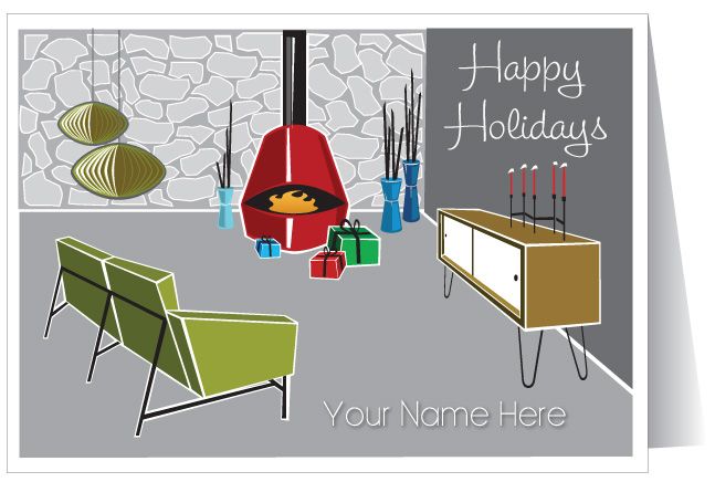 retro holiday cards