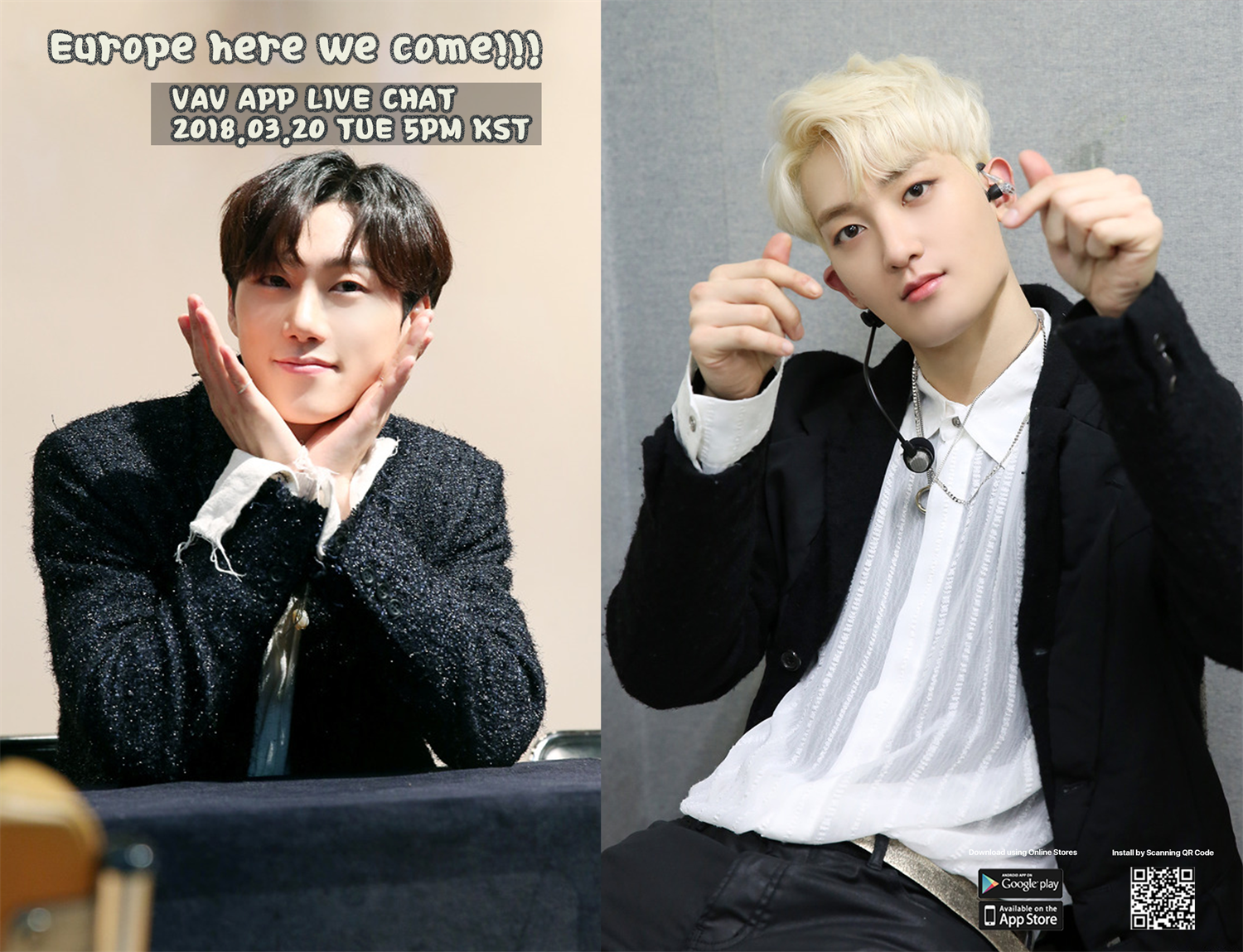 Vav Live Chat Vav S Baron Ziu Mar20 Tuesday 5pm Kst Get The Vav App Free For Ios Or Android Tune In Vav Kpop Boy Groups Live Chat Vav