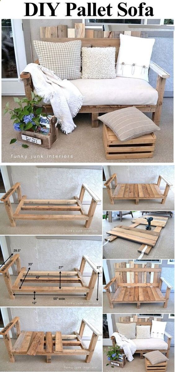 Crate And Pallet Diy Pallet Sofa Muebles Para Casa Decoracion De Interiores Decorar Con Palets