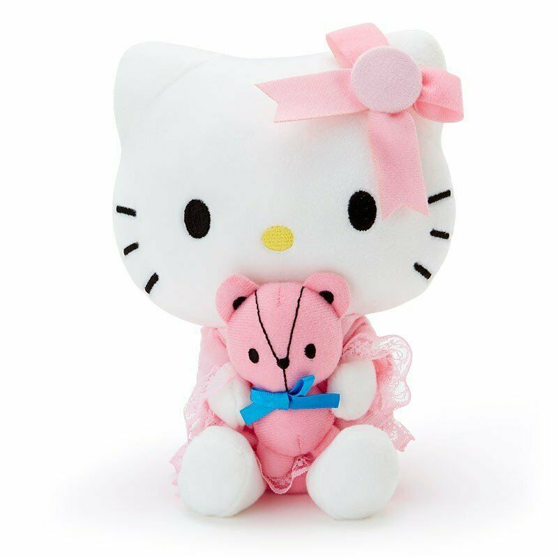 Sanrio Hello Kitty 45th Anniversary Memorial Plush Doll Pink quilt From Japan
