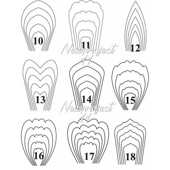 pdf set of 2 flower templates and 1 leaf template giant paper paper flower printables