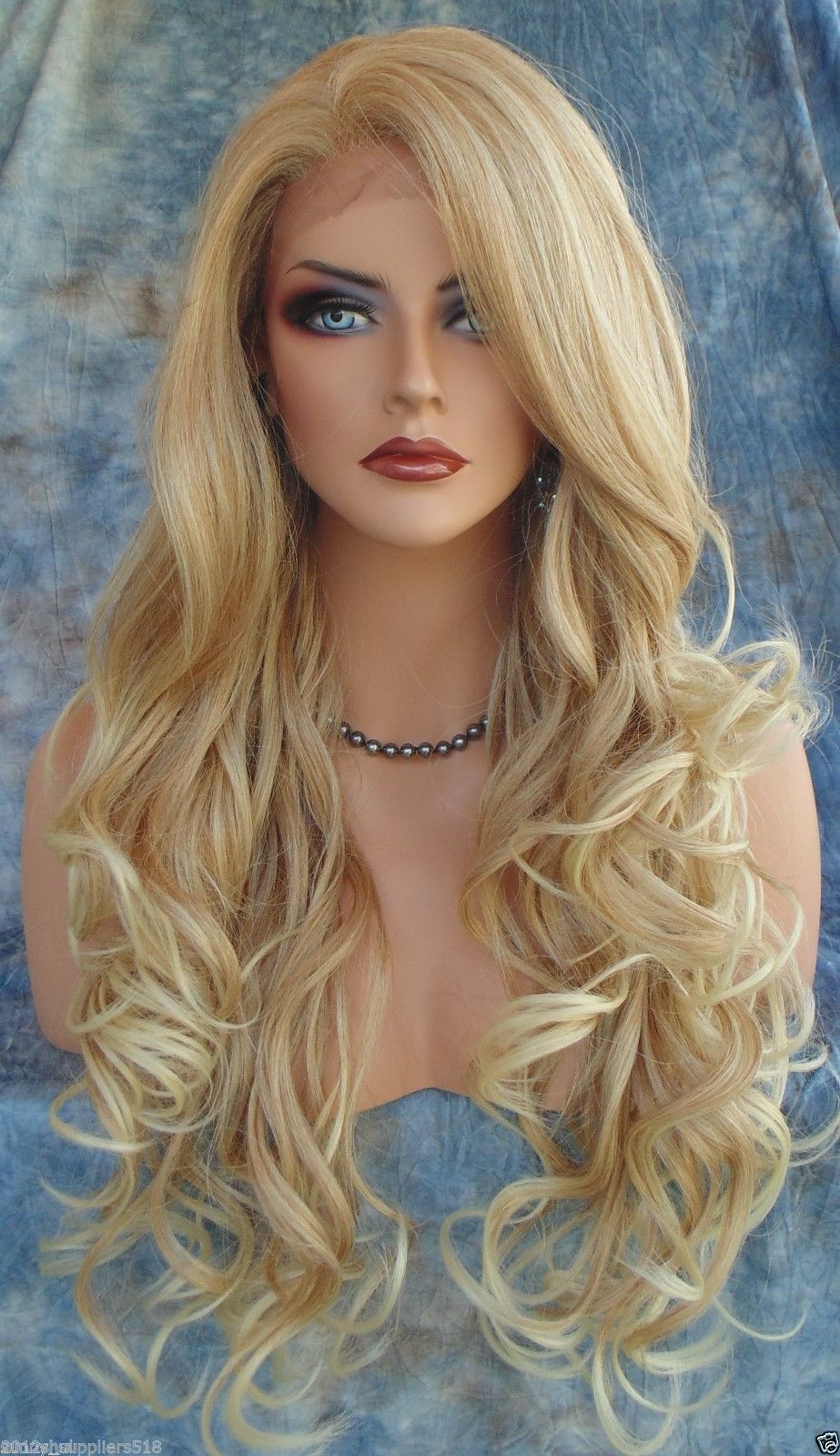 Fashion Party Wig Sexy Women's Long Wavy Blonde Cosplay Full Wig eBay