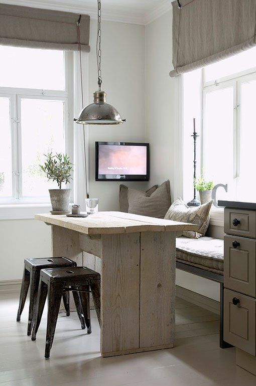 Comedor de diario con banco y taburetes | Ideas para el hogar ... Comedor de diario con banco y taburetes | Ideas para el hogar ...