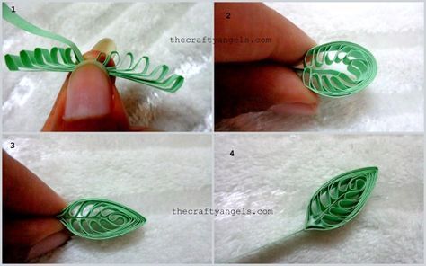 Quilling Leaves Tutorial - 3D Quilling Ideas