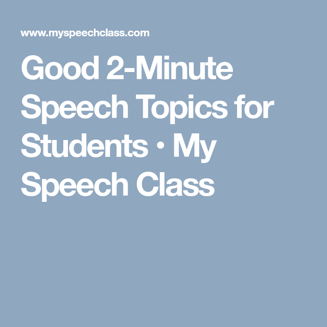 good speech topics for grade 7