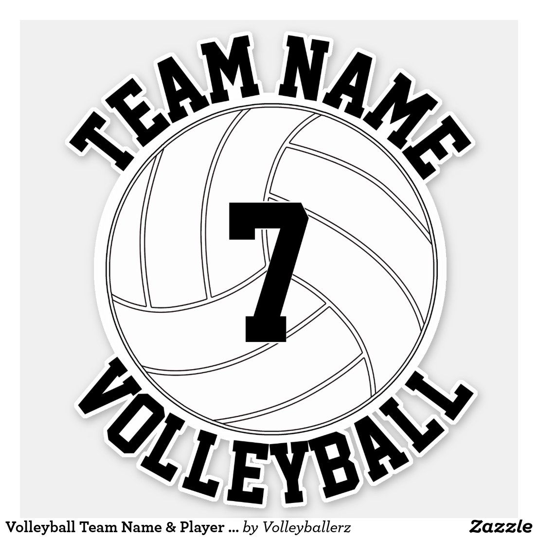 Volleyball Team Name Player Number Custom Sports Sticker Volleyball Volleyball Team Name Player Number Custom Sports Sticker Volleyball