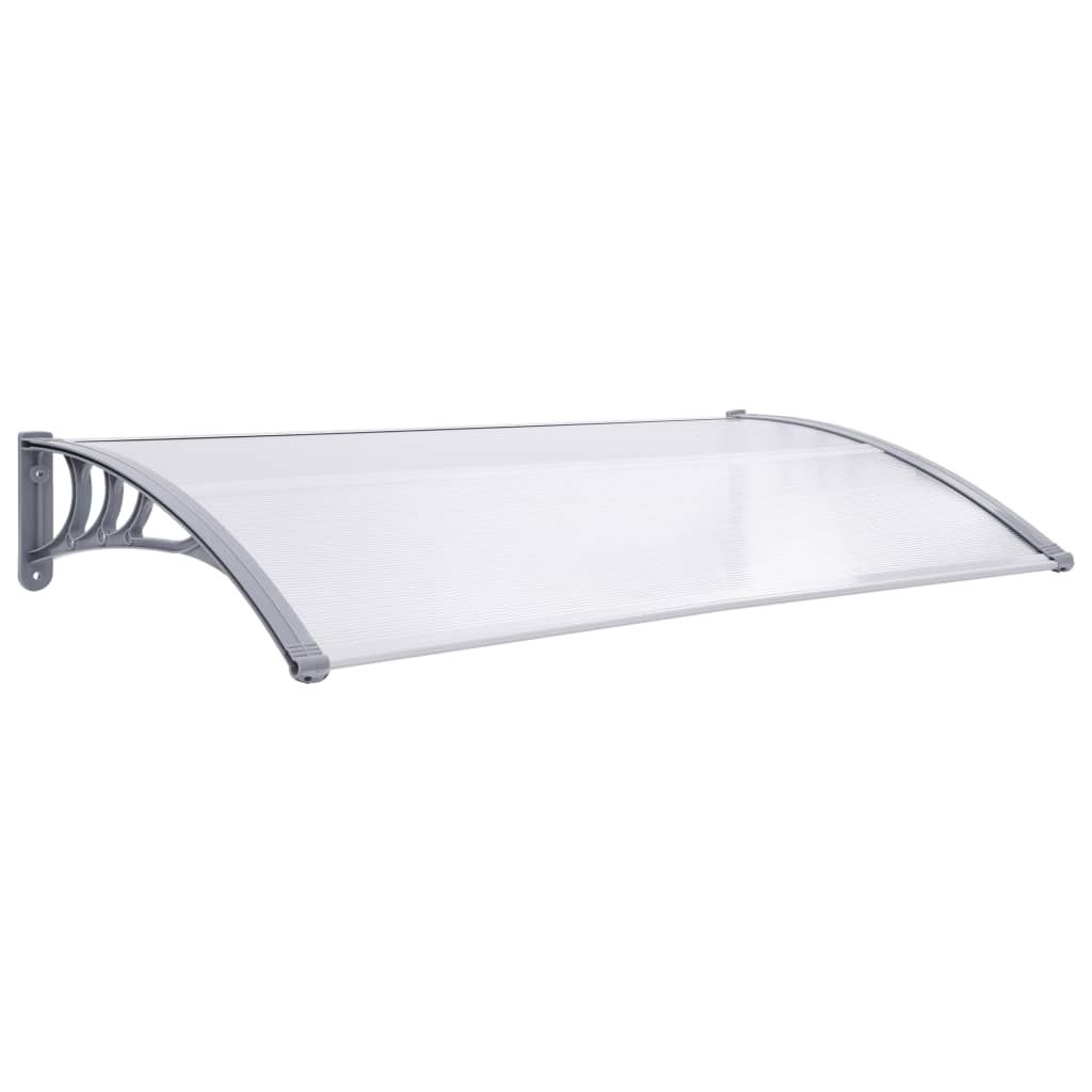 vidaXL Door Canopy Gray-Transparent 150×80 cm P …