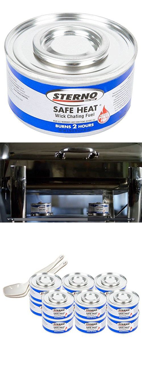Chafing Gel Dish Fuel 12 Cans (3.78 Oz) with Dishing Spoons Included Long 2 Hours Burning Time