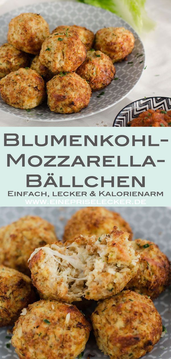 Blumenkohl-Mozzarella-Bällchen