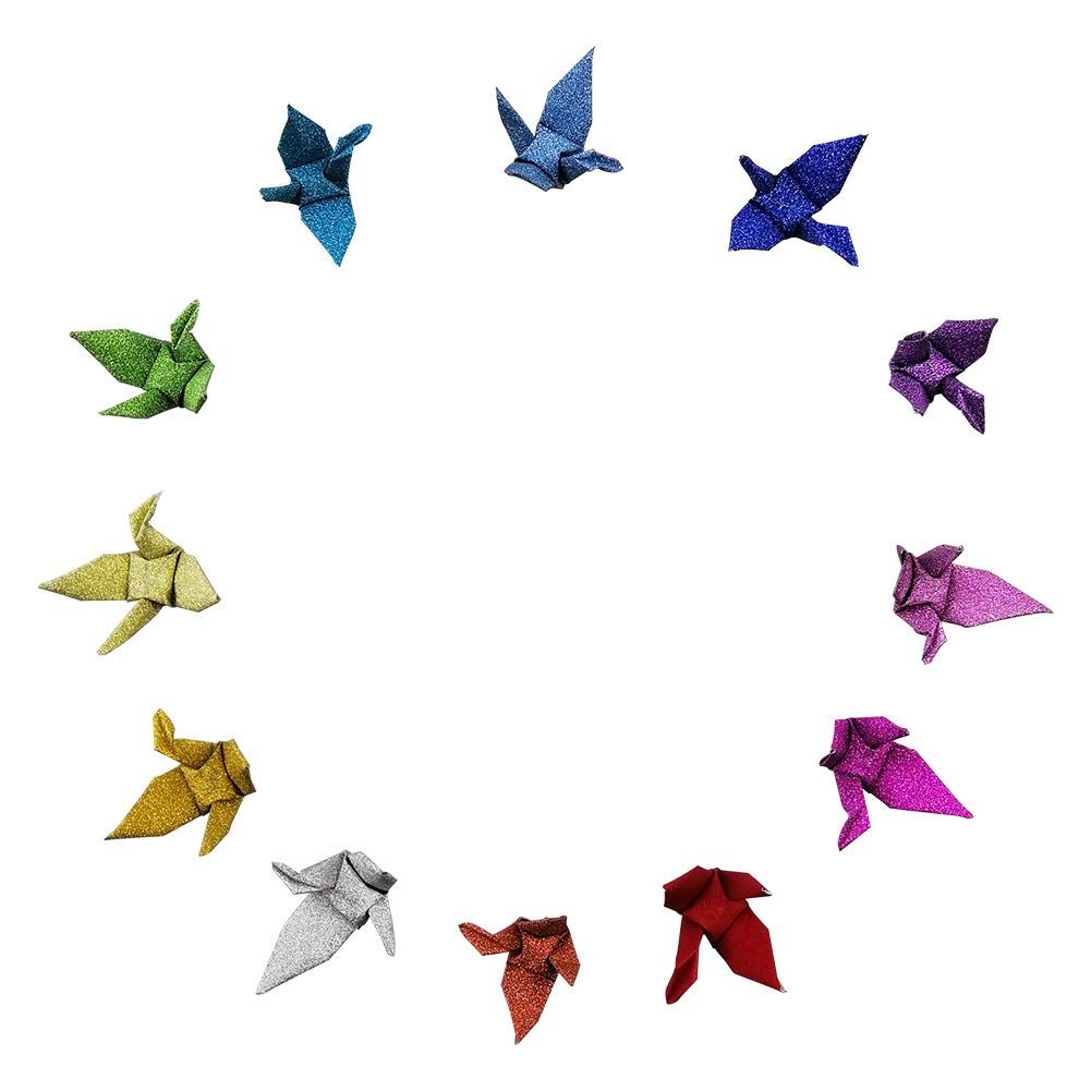 Folded DIY Japanese Crane Mobile String Garland for Wedding Party Backdrop Home Decoration Hangnuo 100 PCS Origami Paper Cranes White