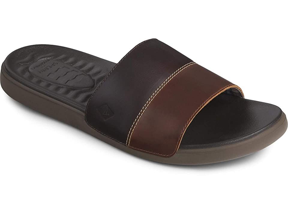 sperry plushwave dock leather slide
