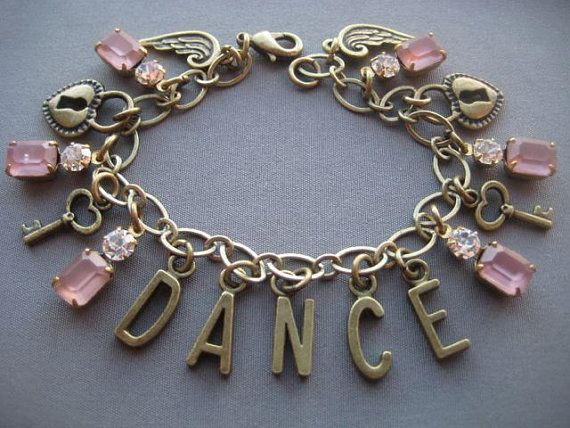 Dance Charm Bracelet Jewelry Dance Charm Bracelet Jewelry Ballet Gifts For Dancers Dancer Pink