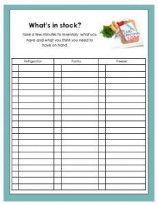 meal planning 101 take inventory pantry inventory how food inventory sheet printable
