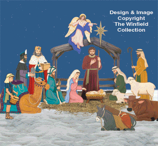 Handmade Nativity with Menagerie Small Size