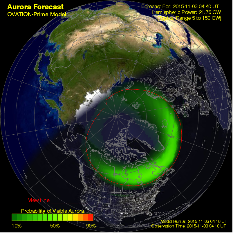 November 3, 2015 Big northern lights show possible in northern U.S