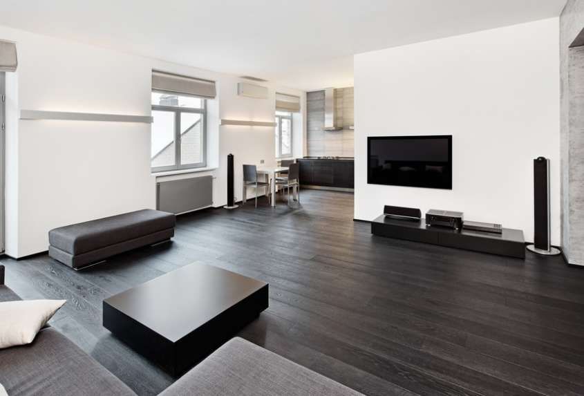 Arredare casa con pavimento scuro soggiorno con parquet scuro ... Arredamento casa soggiorno