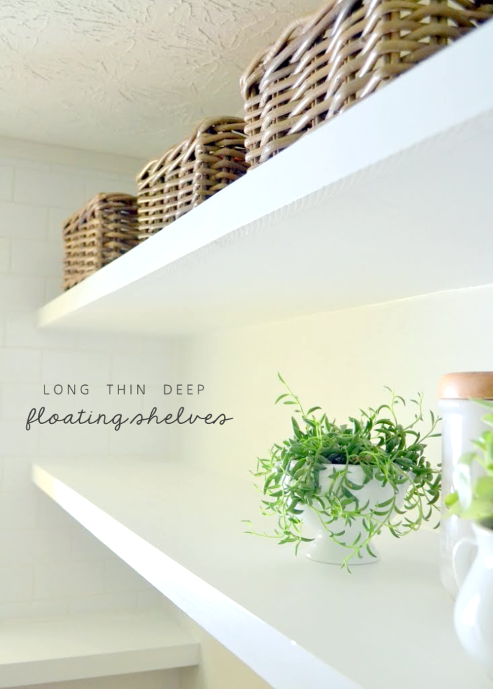 How to Create Long, Deep, & Thin Floating Shelves #floatingshelves